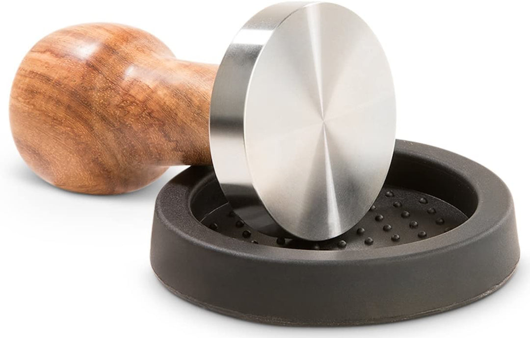 VINATO Kaffee Tamper 51mm - Edelstahl Mit Walnussgriff | Einstellbarer Druck Für Perfekten Espresso